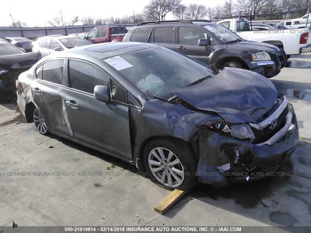 19XFB2F98CE053868 - 2012 HONDA CIVIC EXL GRAY photo 1
