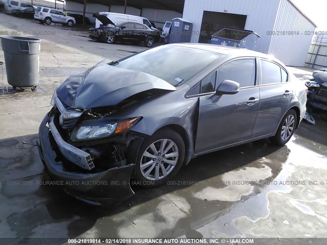 19XFB2F98CE053868 - 2012 HONDA CIVIC EXL GRAY photo 2