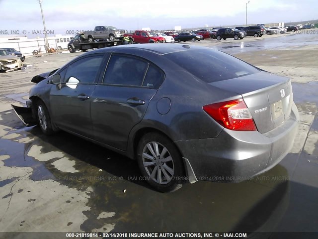 19XFB2F98CE053868 - 2012 HONDA CIVIC EXL GRAY photo 3