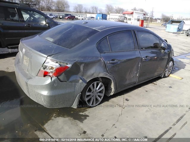 19XFB2F98CE053868 - 2012 HONDA CIVIC EXL GRAY photo 4