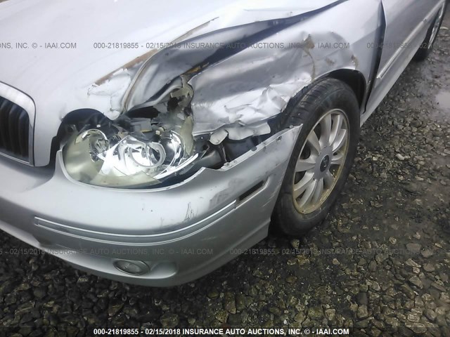 KMHWF35H25A133977 - 2005 HYUNDAI SONATA GLS/LX SILVER photo 6