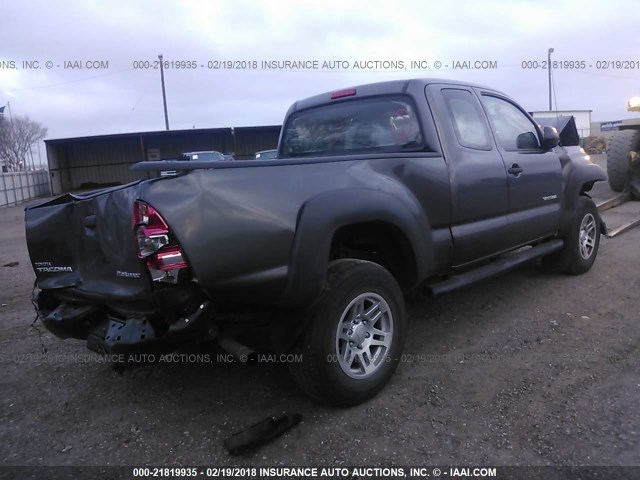 5TFTX4GN5FX039409 - 2015 TOYOTA TACOMA PRERUNNER ACCESS CAB GRAY photo 4