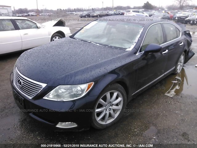 JTHBL46F075043865 - 2007 LEXUS LS 460 Dark Blue photo 2