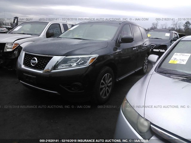 5N1AR2MN0EC615726 - 2014 NISSAN PATHFINDER S/SV/SL/PLATINUM BLACK photo 2