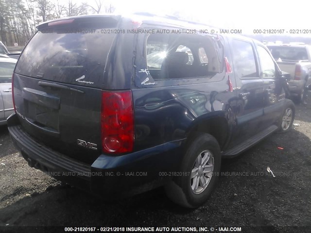 1GKFK16357J241136 - 2007 GMC YUKON XL K1500 BLUE photo 4