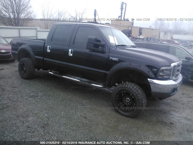 1FTNW21S01EB68578 - 2001 FORD F250 SUPER DUTY BLACK photo 1