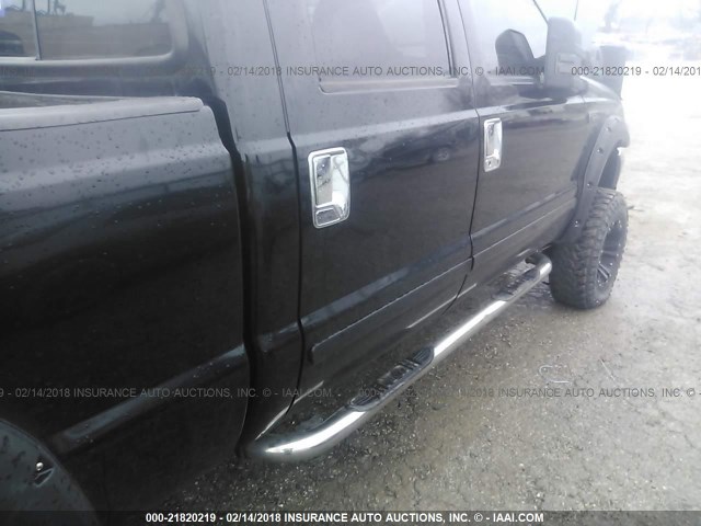 1FTNW21S01EB68578 - 2001 FORD F250 SUPER DUTY BLACK photo 6