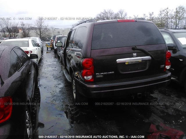 1D4HB58D75F574300 - 2005 DODGE DURANGO LIMITED MAROON photo 3