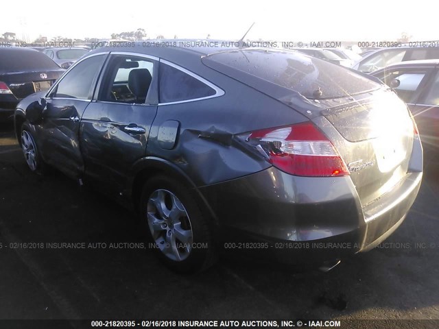 5J6TF1H55BL002386 - 2011 HONDA ACCORD CROSSTOUR EXL GRAY photo 3