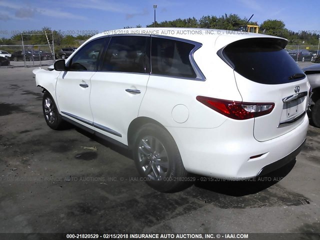 5N1AL0MN0DC331663 - 2013 INFINITI JX35 WHITE photo 3