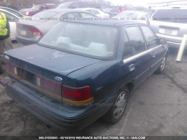 3FASP13J7SR113029 - 1995 FORD ESCORT LX/SPORT TURQUOISE photo 4