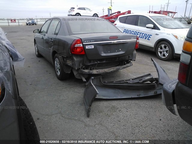 1G1ZS58F17F134345 - 2007 CHEVROLET MALIBU LS ნაცრისფერი ფოტო 3