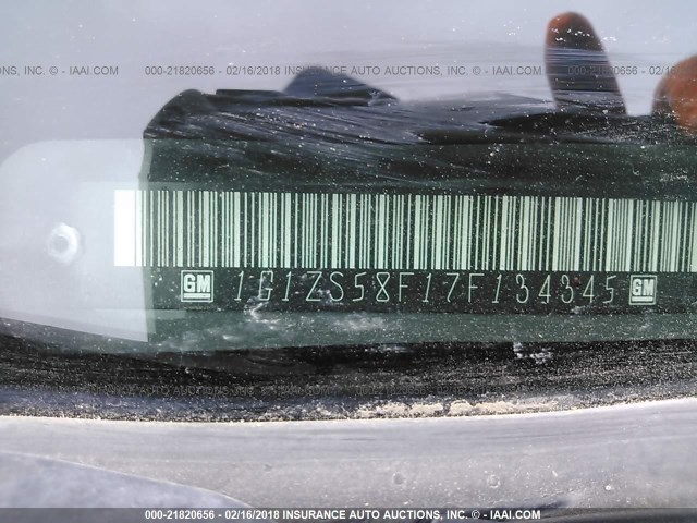 1G1ZS58F17F134345 - 2007 CHEVROLET MALIBU LS ნაცრისფერი ფოტო 9