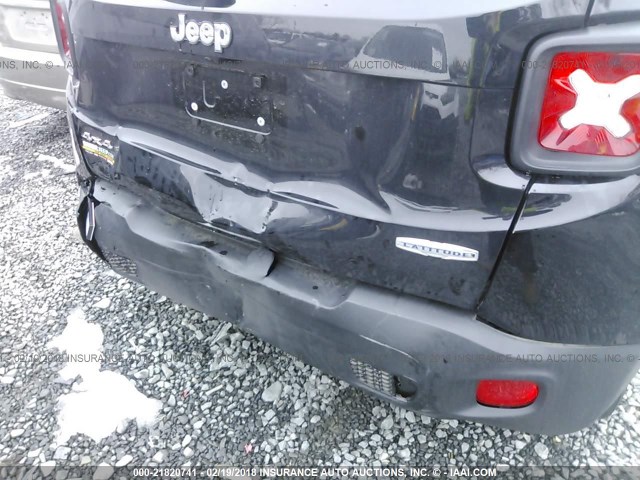 ZACCJBBT2GPE31814 - 2016 JEEP RENEGADE LATITUDE BLACK photo 6