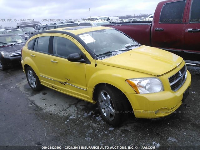 1B3HE78K27D500135 - 2007 DODGE CALIBER R/T YELLOW photo 1