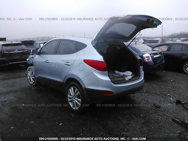 KM8JU3AC6BU119410 - 2011 HYUNDAI TUCSON GLS/LIMITED 蓝色 照片 3