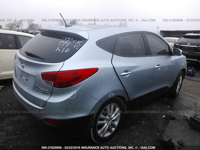 KM8JU3AC6BU119410 - 2011 HYUNDAI TUCSON GLS/LIMITED 蓝色 照片 4