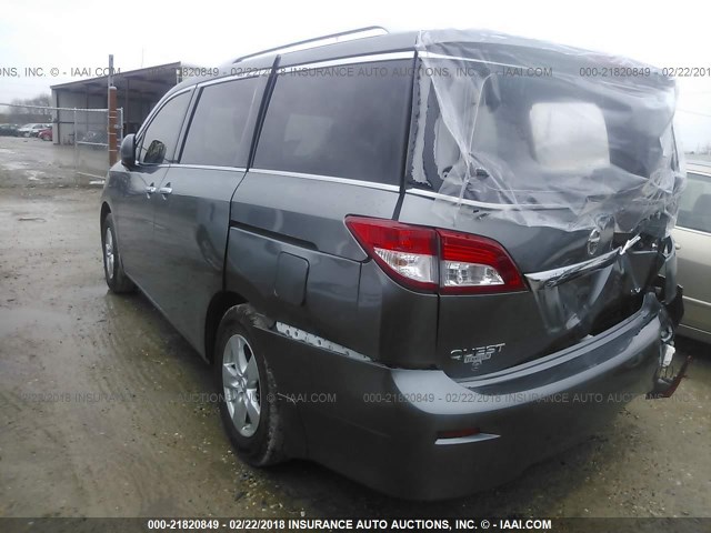 JN8AE2KP2G9152092 - 2016 NISSAN QUEST S/SV/SL/PLATINUM GRAY photo 3