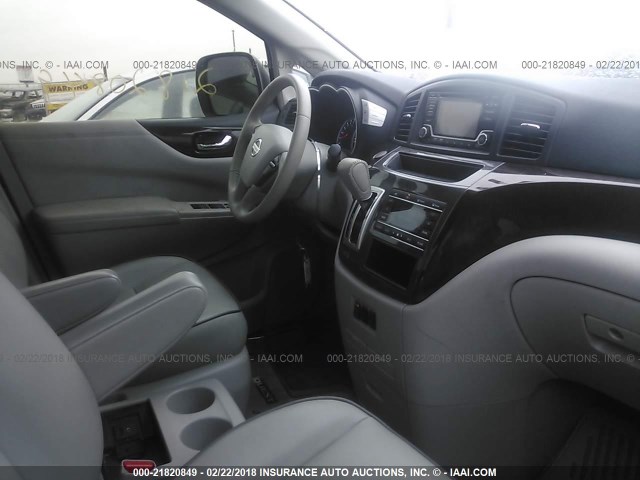 JN8AE2KP2G9152092 - 2016 NISSAN QUEST S/SV/SL/PLATINUM GRAY photo 5