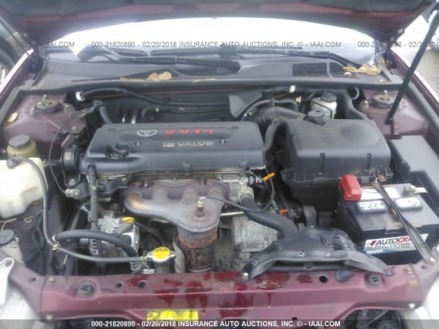 4T1BE32K53U178621 - 2003 TOYOTA CAMRY LE/XLE/SE RED photo 10