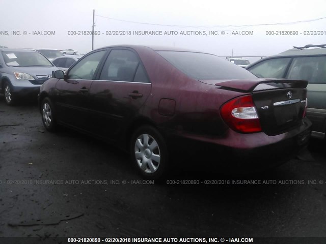 4T1BE32K53U178621 - 2003 TOYOTA CAMRY LE/XLE/SE RED photo 3