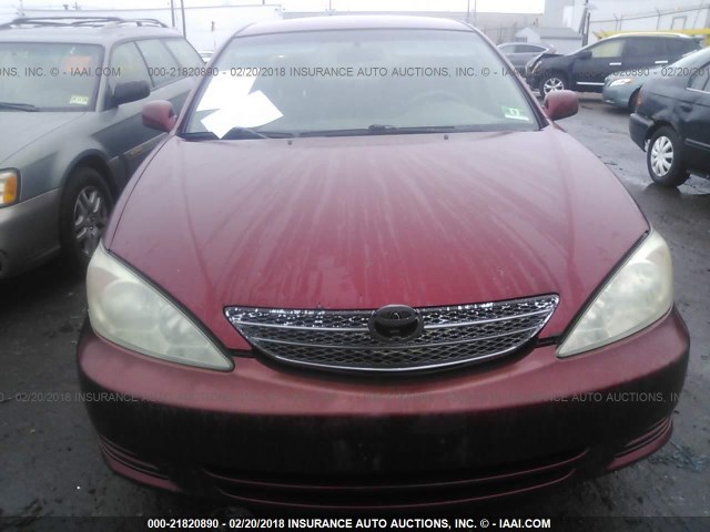 4T1BE32K53U178621 - 2003 TOYOTA CAMRY LE/XLE/SE RED photo 6