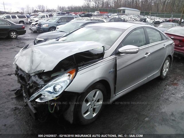 KMHEC4A49CA034695 - 2012 HYUNDAI SONATA HYBRID SILVER photo 2