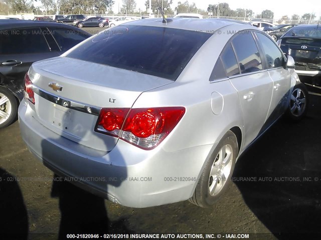 1G1PC5SB8D7200325 - 2013 CHEVROLET CRUZE LT SILVER photo 4