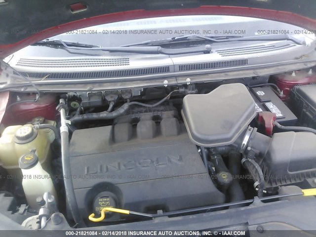 2LMDU68C58BJ20457 - 2008 LINCOLN MKX RED photo 10
