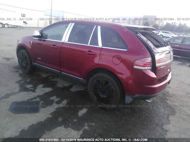 2LMDU68C58BJ20457 - 2008 LINCOLN MKX RED photo 3