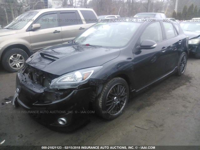 JM1BL1H42A1265334 - 2010 MAZDA SPEED 3 BLACK photo 2