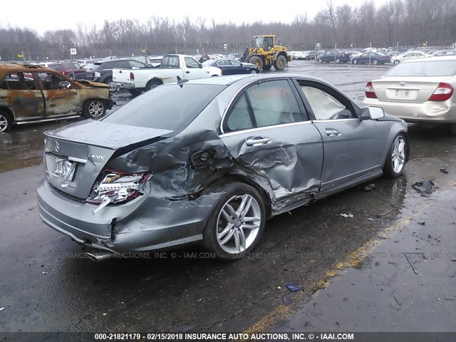 WDDGF8AB1EA962679 - 2014 MERCEDES-BENZ C 300 4MATIC SILVER photo 4