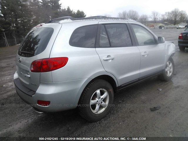 KM8SG13D07U140539 - 2007 HYUNDAI SANTA FE GLS SILVER photo 4