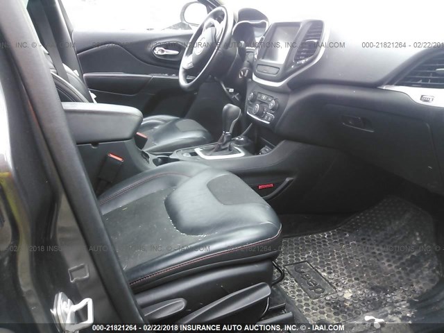 1C4PJMBS0FW786616 - 2015 JEEP CHEROKEE TRAILHAWK 灰色 照片 5