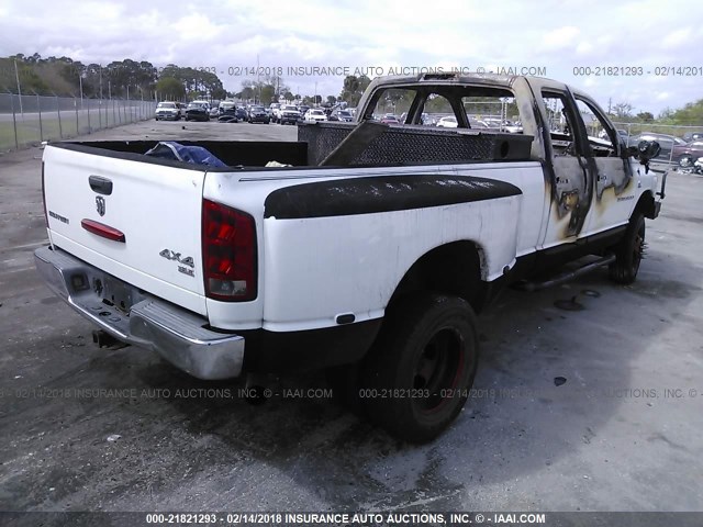 3D7MX48C76G162236 - 2006 DODGE RAM 3500 ST/SLT WHITE photo 4