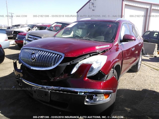 5GAKRCED6BJ236288 - 2011 BUICK ENCLAVE CXL RED photo 2