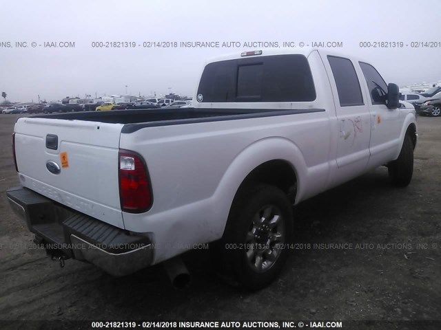 1FT7W2BT9FED26746 - 2015 FORD F250 SUPER DUTY WHITE photo 4