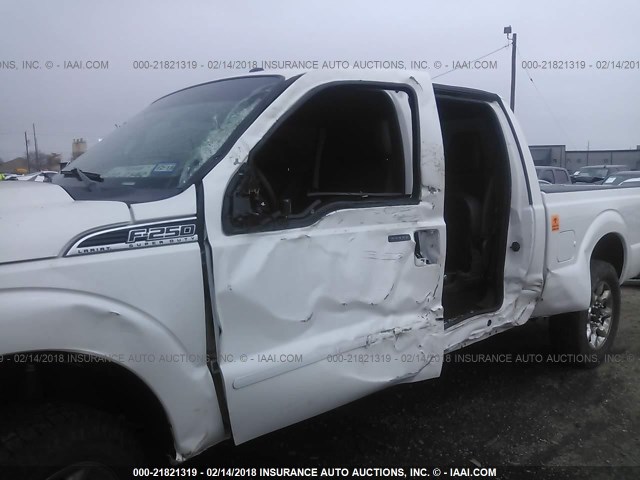 1FT7W2BT9FED26746 - 2015 FORD F250 SUPER DUTY WHITE photo 6