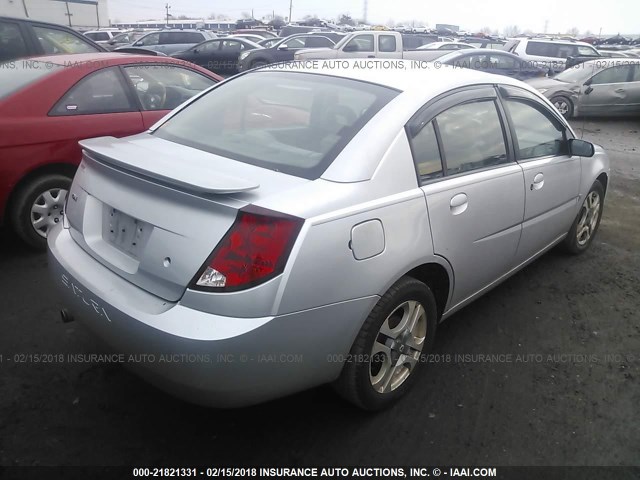 1G8AL52F64Z130564 - 2004 SATURN ION LEVEL 3 SILVER photo 4