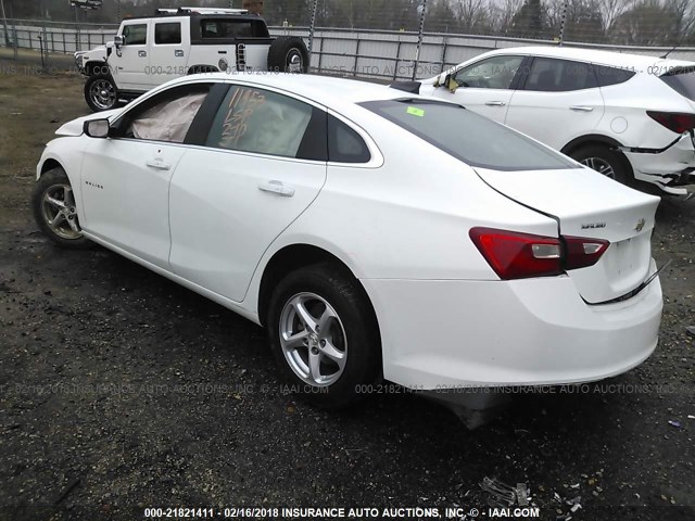 1G1ZB5ST4GF270225 - 2016 CHEVROLET MALIBU LS 白色 照片 3