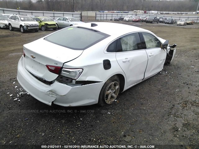 1G1ZB5ST4GF270225 - 2016 CHEVROLET MALIBU LS 白色 照片 4