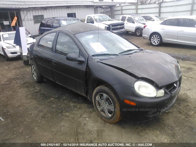 1B3ES26C82D505780 - 2002 DODGE NEON BLACK photo 1