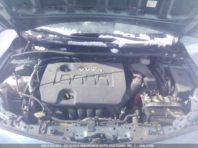 JTDBL40E09J034627 - 2009 TOYOTA COROLLA LE/XLE GREEN photo 10