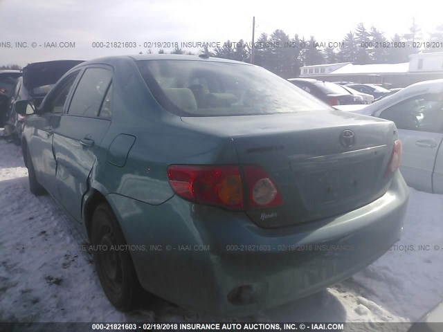 JTDBL40E09J034627 - 2009 TOYOTA COROLLA LE/XLE GREEN photo 3
