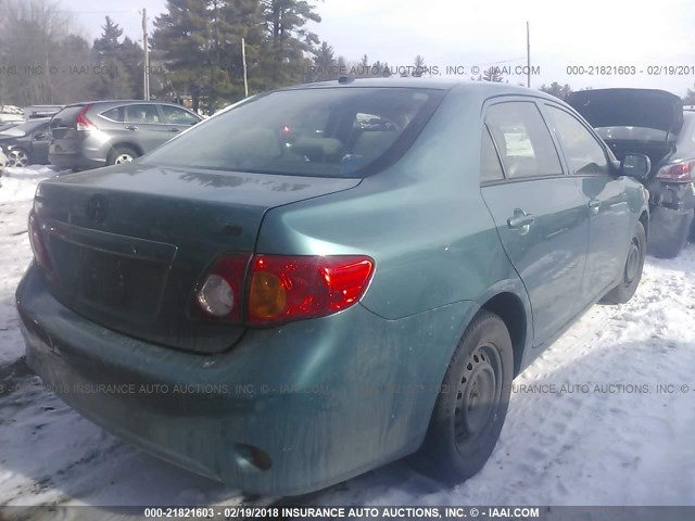 JTDBL40E09J034627 - 2009 TOYOTA COROLLA LE/XLE GREEN photo 4