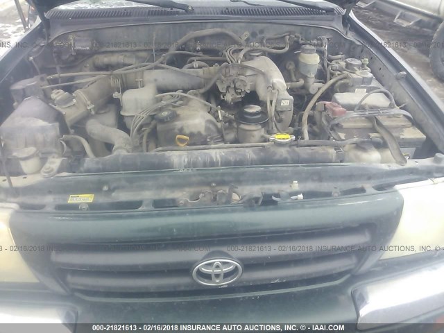 4TAWM72N2XZ426693 - 1999 TOYOTA TACOMA XTRACAB GREEN photo 10