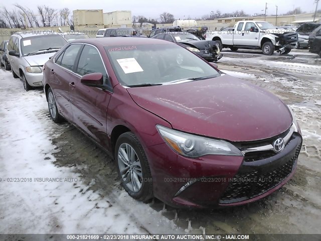 4T1BF1FK5FU943777 - 2015 TOYOTA CAMRY LE/XLE/SE/XSE MAROON photo 1