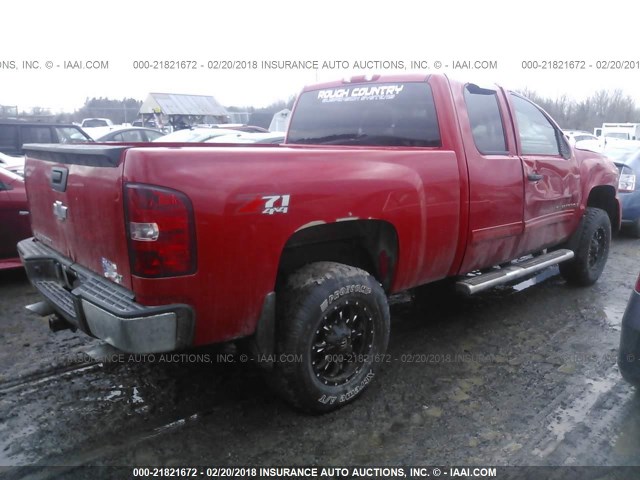 1GCEK29J09Z277585 - 2009 CHEVROLET SILVERADO K1500 LT RED photo 4