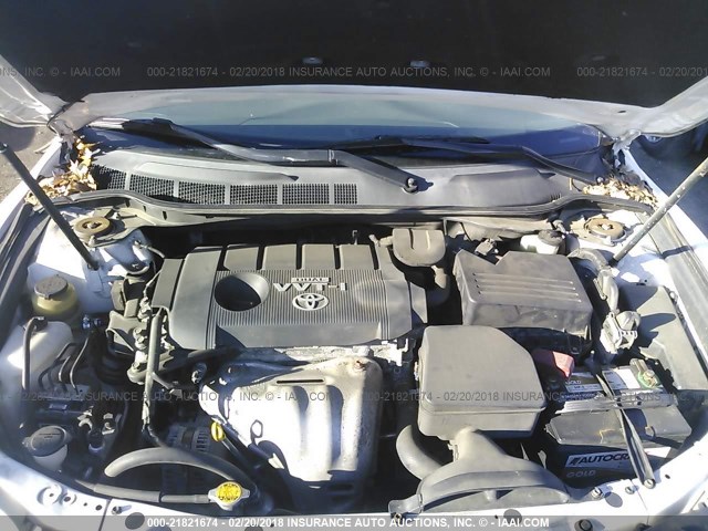 4T1BF3EK3AU517382 - 2010 TOYOTA CAMRY SE/LE/XLE WHITE photo 10