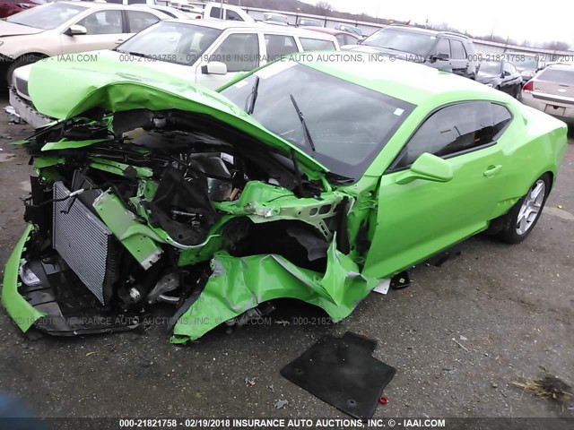 1G1FB1RX9H0201927 - 2017 CHEVROLET CAMARO LT GREEN photo 2